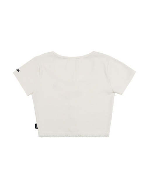 FANCY CLUB（ファンシークラブ）の「A'GEM/9 × .kom『 FANCY CLUB/ファンシークラブ』CUTIE-PIE CROP CARDIGAN/キューティーパイ カーディガン（カーディガン/ボレロ・レディース・ホワイト/ブラック/チャコールグレー・FREE）」の6枚目の写真