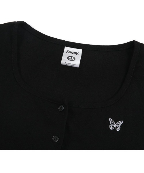 FANCY CLUB（ファンシークラブ）の「A'GEM/9 × .kom『 FANCY CLUB/ファンシークラブ』CUTIE-PIE CROP CARDIGAN/キューティーパイ カーディガン（カーディガン/ボレロ・レディース・ホワイト/ブラック/チャコールグレー・FREE）」の16枚目の写真