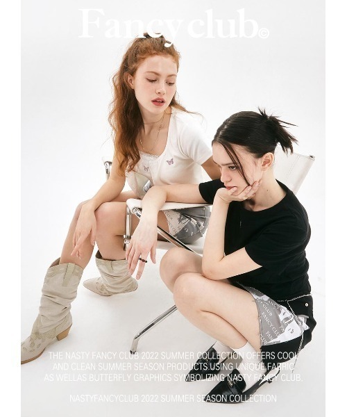 FANCY CLUB（ファンシークラブ）の「A'GEM/9 × .kom『 FANCY CLUB/ファンシークラブ』CUTIE-PIE CROP CARDIGAN/キューティーパイ カーディガン（カーディガン/ボレロ・レディース・ホワイト/ブラック/チャコールグレー・FREE）」の17枚目の写真