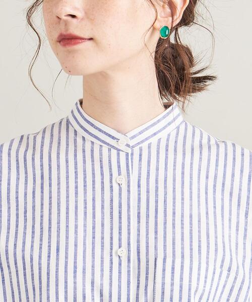 BEAUTY&YOUTH UNITED ARROWS（ビューティーアンドユースユナイテッドアローズ）の「【WEB限定】麻レーヨン バンドカラーノースリーブシャツ -ウォッシャブル-（シャツ/ブラウス・レディース・レッド/ライラック/ケリー/コバルトブルー・FREE）」の22枚目の写真
