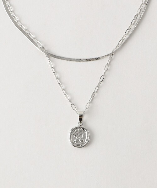 green label relaxing（グリーンレーベルリラクシング）の「スネークチェーン＆コイン 3WAY ネックレス（ネックレス・レディース・シルバー/ゴールド・FREE）」の12枚目の写真