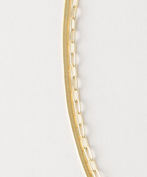 green label relaxing（グリーンレーベルリラクシング）の「スネークチェーン＆コイン 3WAY ネックレス（ネックレス・レディース・シルバー/ゴールド・FREE）」の9枚目の写真