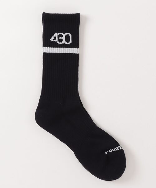 430（フォーサーティ）の「【430】LINE ICON LONG SOX（ソックス/靴下・メンズ・ホワイト系/ネイビー×ホワイト・FREE）」の5枚目の写真