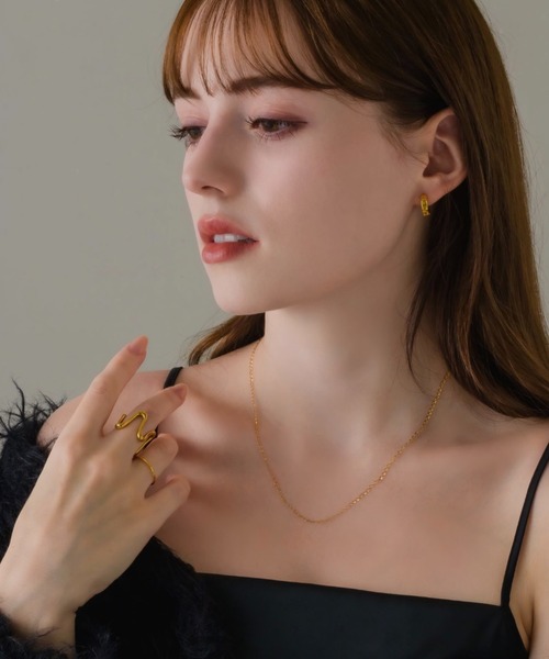 シルバー]ヘキサゴンフープピアス – CENE