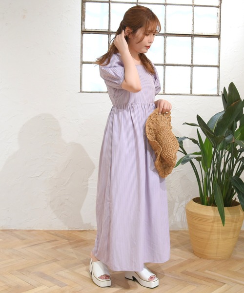 sango（sango）の「スクエアネックワンピース（ワンピース・レディース・ブラック系その他/グレー系その他/ピンク系その他・FREE）」の13枚目の写真