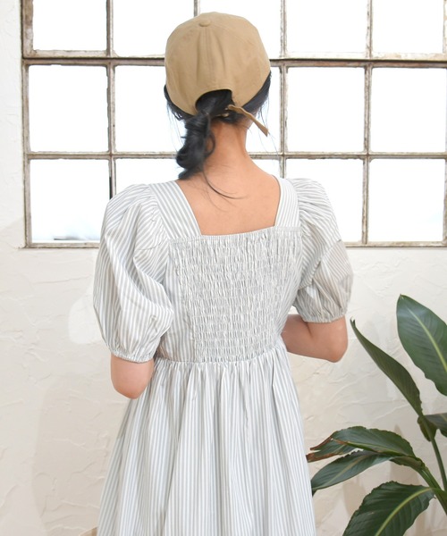 sango（sango）の「スクエアネックワンピース（ワンピース・レディース・ブラック系その他/グレー系その他/ピンク系その他・FREE）」の6枚目の写真