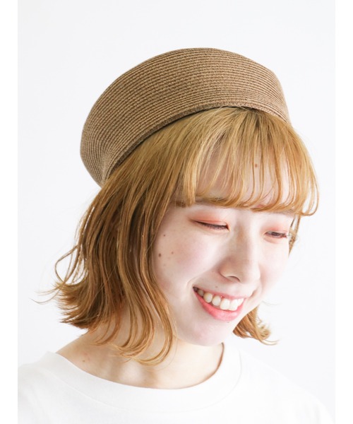 Samansa Mos2（サマンサ モスモス）の「【抗菌防臭】ブレードベレー帽（ハンチング/ベレー帽・レディース・ブラック/ブラウン/オフホワイト・ﾌﾘ-）」の9枚目の写真