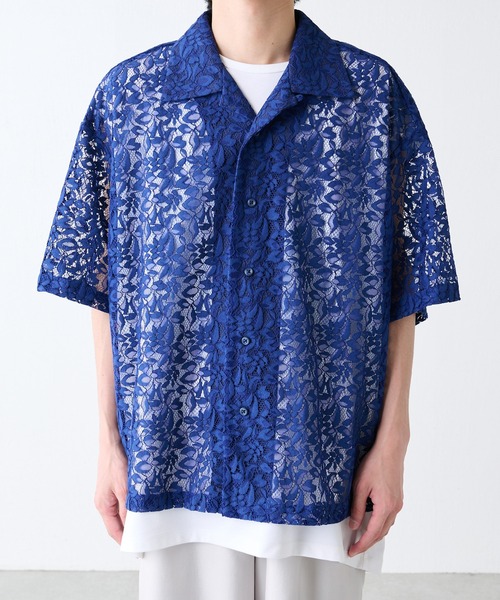 Lui's(ルイス)の「リーフ柄レースシャツ(シャツ/ブラウス・メンズ・ブルー/ブラック・SMALL/MEDIUM)」の12枚目の写真