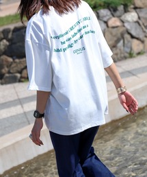 ZIP FIVE | 韓国ヴィンテージ風 　フロントバックロゴ 半袖Tシャツ【ユニセックス】(Tシャツ/カットソー)