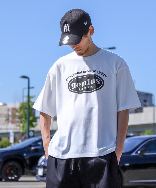 ZIP FIVE(ジップファイブ)の「【ZIP FIVE】韓国ヴィンテージ風 フロントバックロゴ 半袖Tシャツ(Tシャツ/カットソー・レディース・ホワイト系/ブラック系/ホワイト/グリーン/ネイビー/ホワイト系1/オートミール/ロイヤルブルー/ブラック・MEDIUM/LARGE)」の2枚目の写真