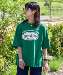 【ZIP FIVE】韓国ヴィンテージ風 フロントバックロゴ 半袖Tシャツ