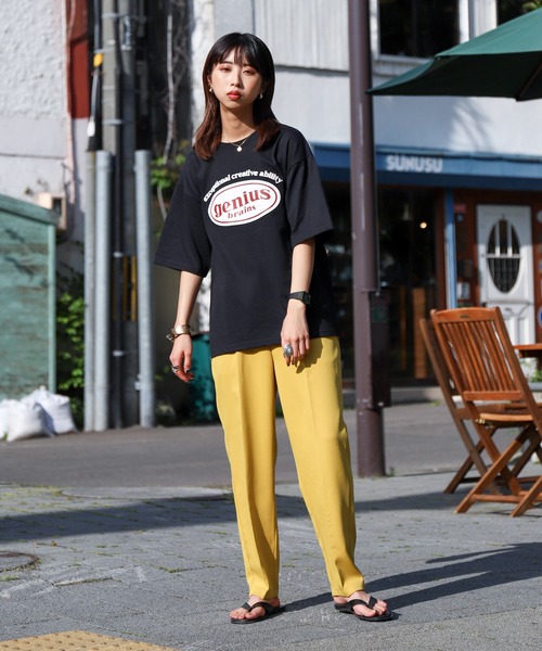 ZIP FIVE(ジップファイブ)の「【ZIP FIVE】韓国ヴィンテージ風 フロントバックロゴ 半袖Tシャツ(Tシャツ/カットソー・レディース・ホワイト系/ブラック系/ホワイト/グリーン/ネイビー/ホワイト系1/オートミール/ロイヤルブルー/ブラック・MEDIUM/LARGE)」の16枚目の写真