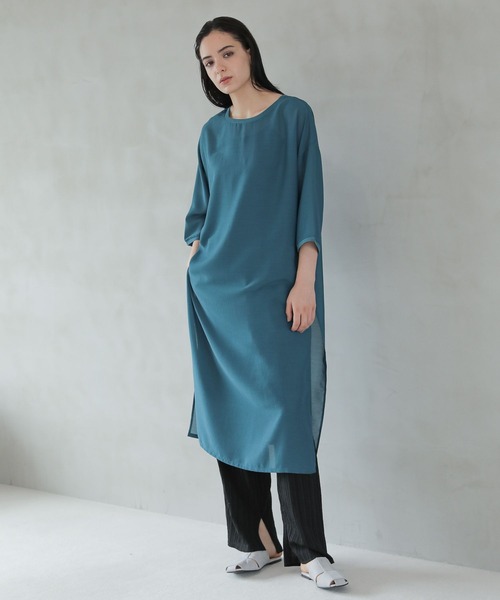 LAKOLE（ラコレ）の「シアーエルボースリーブワンピース / 296002（ワンピース・レディース・ブラック/グリーン/オフホワイト・MEDIUM/SMALL）」の12枚目の写真