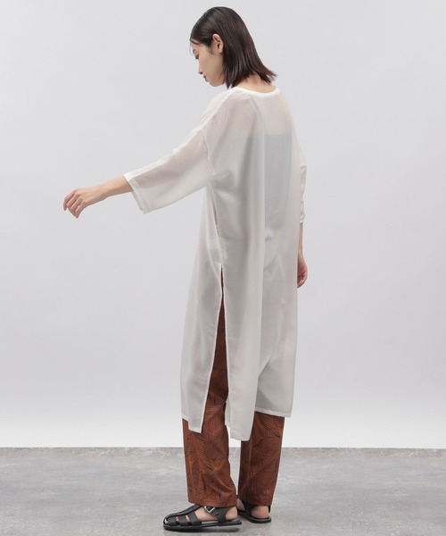 LAKOLE（ラコレ）の「シアーエルボースリーブワンピース / 296002（ワンピース・レディース・ブラック/グリーン/オフホワイト・MEDIUM/SMALL）」の9枚目の写真