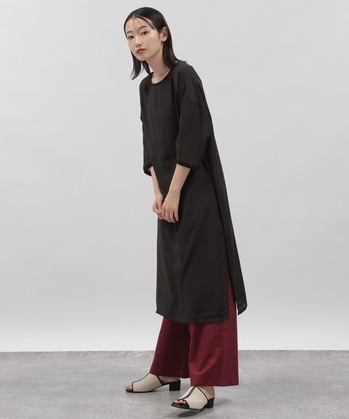 LAKOLE（ラコレ）の「シアーエルボースリーブワンピース / 296002（ワンピース・レディース・ブラック/グリーン/オフホワイト・MEDIUM/SMALL）」の7枚目の写真