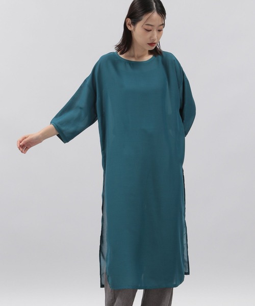 LAKOLE（ラコレ）の「シアーエルボースリーブワンピース / 296002（ワンピース・レディース・ブラック/グリーン/オフホワイト・MEDIUM/SMALL）」の4枚目の写真