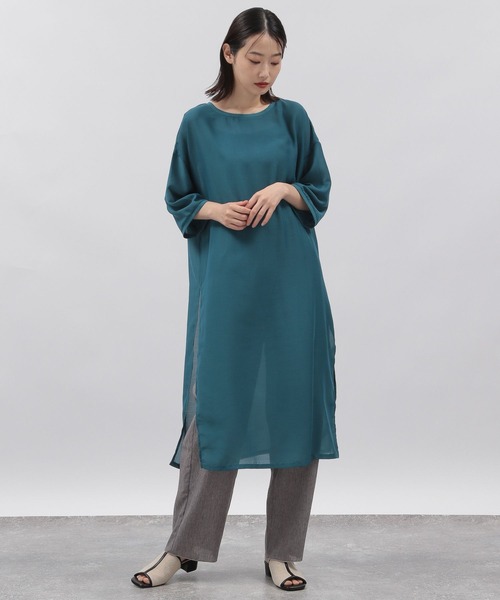 LAKOLE（ラコレ）の「シアーエルボースリーブワンピース / 296002（ワンピース・レディース・ブラック/グリーン/オフホワイト・MEDIUM/SMALL）」の15枚目の写真