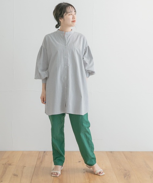 ITEMS URBANRESEARCH（アイテムズ アーバンリサーチ）の「ストライプボリュームブラウス（シャツ/ブラウス・レディース・ブルー/ブラック/グリーン・FREE）」の19枚目の写真