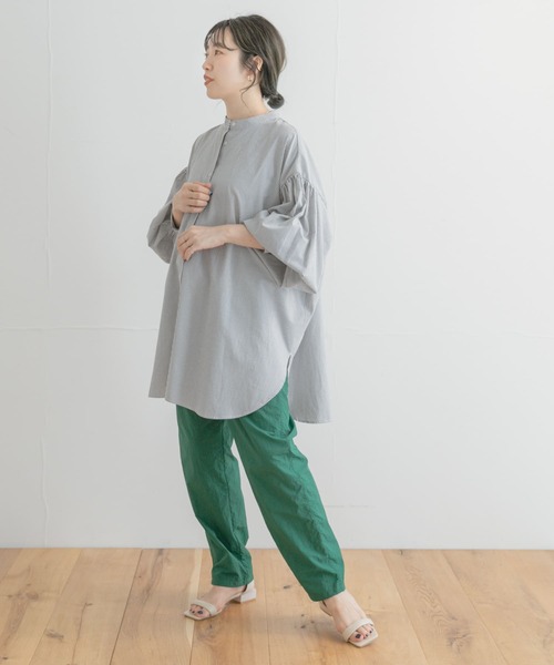 ITEMS URBANRESEARCH（アイテムズ アーバンリサーチ）の「ストライプボリュームブラウス（シャツ/ブラウス・レディース・ブルー/ブラック/グリーン・FREE）」の20枚目の写真