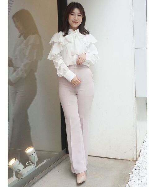 MERCURYDUO（マーキュリーデュオ）の「センタープレスパンツ（その他パンツ・レディース・ライトグレー/ベージュ/ピンク・SMALL/MEDIUM）」の4枚目の写真