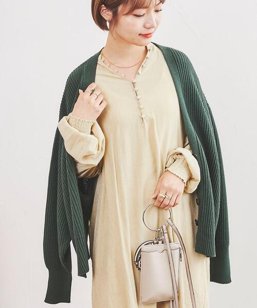 coen（コーエン）の「［洗える］カタアゼリラックスVネックカーディガン#（WEB限定カラー）（カーディガン/ボレロ・レディース・ダークグリーン/オレンジ/マスタード/ブラック/ライトグレー/コバルトブルー/オフホワイト/モカ/ダークグレー・FREE）」の16枚目の写真