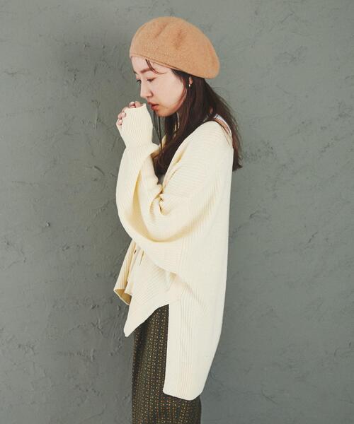 coen（コーエン）の「［洗える］カタアゼリラックスVネックカーディガン#（WEB限定カラー）（カーディガン/ボレロ・レディース・ダークグリーン/オレンジ/マスタード/ブラック/ライトグレー/コバルトブルー/オフホワイト/モカ/ダークグレー・FREE）」の18枚目の写真