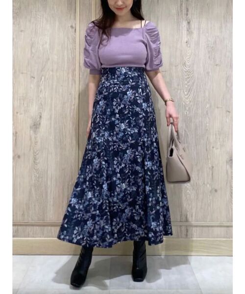 MERCURYDUO（マーキュリーデュオ）の「2WAYギャザリングパワショルリブニット（ニット/セーター・レディース・オフホワイト/ブラック/ミント/パープル・FREE）」の16枚目の写真