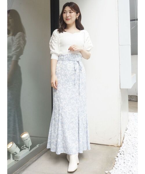 MERCURYDUO（マーキュリーデュオ）の「2WAYギャザリングパワショルリブニット（ニット/セーター・レディース・オフホワイト/ブラック/ミント/パープル・FREE）」の19枚目の写真