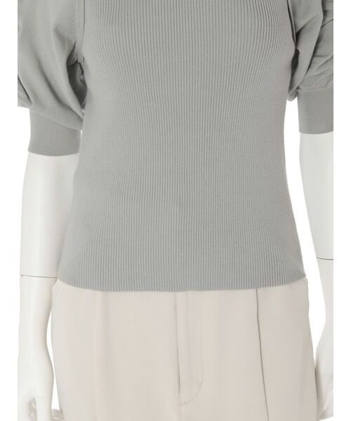 MERCURYDUO（マーキュリーデュオ）の「2WAYギャザリングパワショルリブニット（ニット/セーター・レディース・オフホワイト/ブラック/ミント/パープル・FREE）」の15枚目の写真