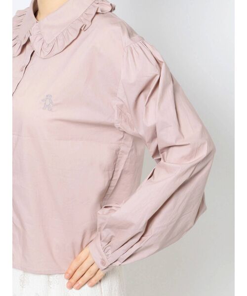 merry jenny（メリージェニー）の「bear刺繍フリルカラーブラウス（シャツ/ブラウス・レディース・ブラック/オフホワイト/ピンク・FREE）」の14枚目の写真