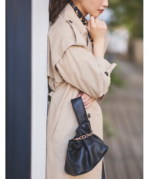 OPAQUE.CLIP（オペークドットクリップ）の「◆【2WAY】ツイルトレンチコート（トレンチコート・レディース・ベージュ/ネイビー・40/38/36）」の18枚目の写真