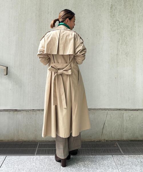 OPAQUE.CLIP（オペークドットクリップ）の「◆【2WAY】ツイルトレンチコート（トレンチコート・レディース・ベージュ/ネイビー・40/38/36）」の13枚目の写真