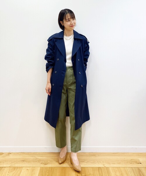 OPAQUE.CLIP（オペークドットクリップ）の「◆【2WAY】ツイルトレンチコート（トレンチコート・レディース・ベージュ/ネイビー・40/38/36）」の8枚目の写真