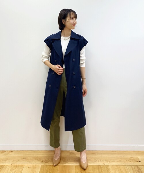 OPAQUE.CLIP（オペークドットクリップ）の「◆【2WAY】ツイルトレンチコート（トレンチコート・レディース・ベージュ/ネイビー・40/38/36）」の21枚目の写真