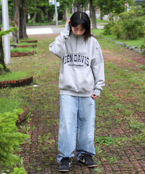 BEN DAVIS（ベンデイビス）の「【別注】【BEN DAVIS】LOGO HALF ZIP SWEAT/ロゴハーフジップスウェット（スウェット・メンズ・ネイビー/グレー/ブルー/グリーン/オートミール/チャコール・MEDIUM/LARGE/X-LARGE）」の11枚目の写真