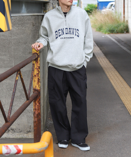 BEN DAVIS（ベンデイビス）の「【別注】【BEN DAVIS】LOGO HALF ZIP SWEAT/ロゴハーフジップスウェット（スウェット・メンズ・ネイビー/グレー/ブルー/グリーン/オートミール/チャコール・MEDIUM/LARGE/X-LARGE）」の14枚目の写真