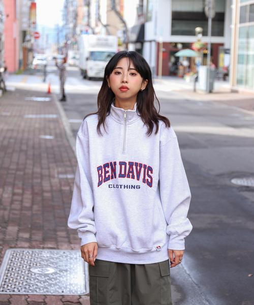BEN DAVIS（ベンデイビス）の「【別注】【BEN DAVIS】LOGO HALF ZIP SWEAT/ロゴハーフジップスウェット（スウェット・メンズ・ネイビー/グレー/ブルー/グリーン/オートミール/チャコール・MEDIUM/LARGE/X-LARGE）」の21枚目の写真