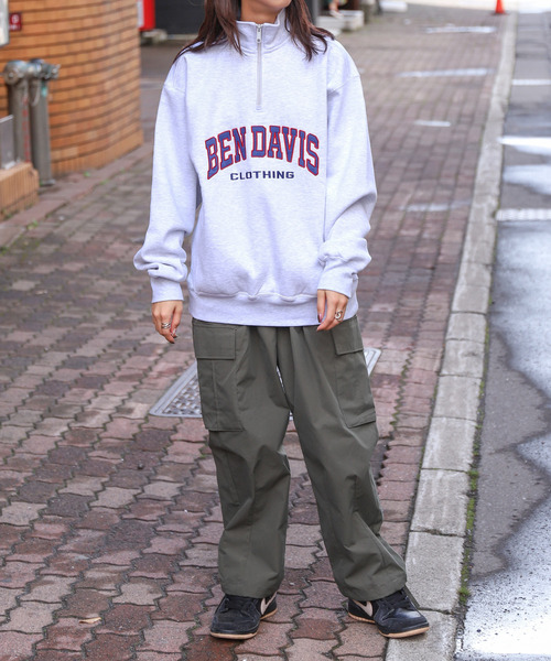 BEN DAVIS（ベンデイビス）の「【別注】【BEN DAVIS】LOGO HALF ZIP SWEAT/ロゴハーフジップスウェット（スウェット・メンズ・ネイビー/グレー/ブルー/グリーン/オートミール/チャコール・MEDIUM/LARGE/X-LARGE）」の20枚目の写真