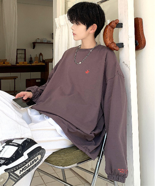 neos（ネオス）の「【neos -addictive design-】BEVERLY HILLS POLO CLUB ビバリーヒルズ ポロクラブ ワイドシルエット スウェット プルオーバー（スウェット・メンズ・ネイビー/ライトグレー/グリーン/ブラック/ブルー/ダークグリーン/オフホワイト/オレンジ/ブラウン・MEDIUM/LARGE/X-LARGE）」の5枚目の写真