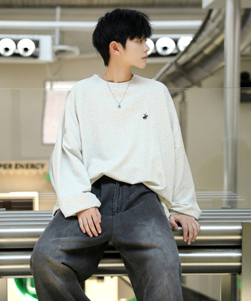 neos（ネオス）の「【neos -addictive design-】BEVERLY HILLS POLO CLUB ビバリーヒルズ ポロクラブ ワイドシルエット スウェット プルオーバー（スウェット・メンズ・ネイビー/ライトグレー/グリーン/ブラック/ブルー/ダークグリーン/オフホワイト/オレンジ/ブラウン・MEDIUM/LARGE/X-LARGE）」の17枚目の写真