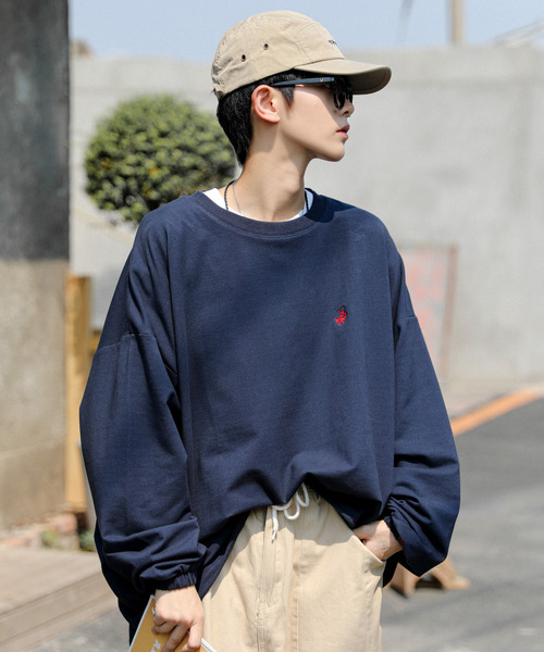 neos（ネオス）の「【neos -addictive design-】BEVERLY HILLS POLO CLUB ビバリーヒルズ ポロクラブ ワイドシルエット スウェット プルオーバー（スウェット・メンズ・ネイビー/ライトグレー/グリーン/ブラック/ブルー/ダークグリーン/オフホワイト/オレンジ/ブラウン・MEDIUM/LARGE/X-LARGE）」の13枚目の写真