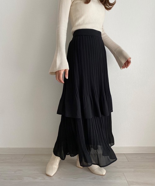 callautia（カラウティア）の「プリーツティアードスカート（スカート