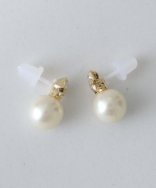 ビジューパールイヤリング＆ピアス 結婚式 同窓会 オケージョン 二次会（イヤリング）｜PourVous（プールヴー）