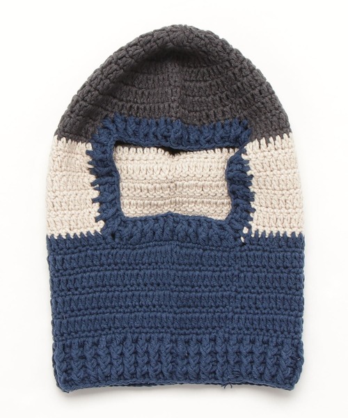 Vipoa（ヴィポア）の「ざっくりニットマルチカラーバラクラバ（ネックウォーマー/スヌード・レディース・ブルー/ピンク/アイボリー/グレー・FREE）」の15枚目の写真