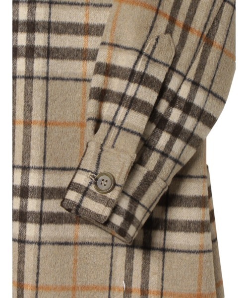 CREDONA(クレドナ)の「ロングチェックシャツコート(その他アウター・レディース・ベージュ・FREE)」の10枚目の写真