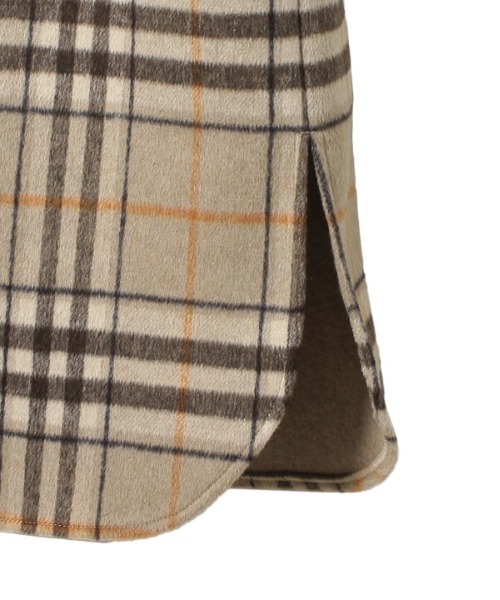 CREDONA(クレドナ)の「ロングチェックシャツコート(その他アウター・レディース・ベージュ・FREE)」の5枚目の写真