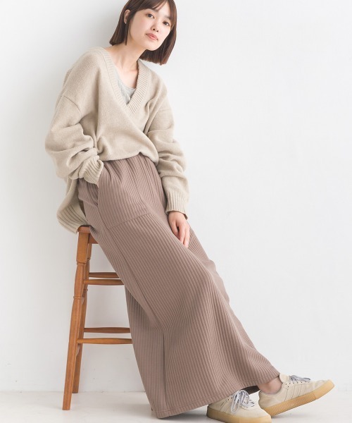 OMNES（オムネス）の「ラインキルトIラインマキシスカート（スカート・レディース・ブラック/モカ/ライトカーキ/ピンクベージュ・FREE）」の14枚目の写真