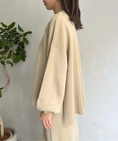 prose verse(プロズヴェール)の「ボートネックニット×スリットスカートセットアップ(セットアップ・レディース・ベージュ/オフホワイト/ブラック・フリ-)」の11枚目の写真