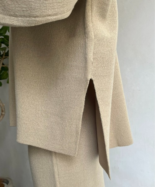 prose verse(プロズヴェール)の「ボートネックニット×スリットスカートセットアップ(セットアップ・レディース・ベージュ/オフホワイト/ブラック・フリ-)」の15枚目の写真