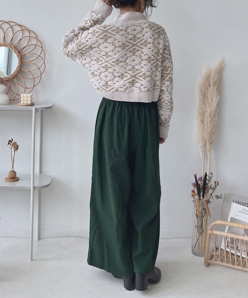 AS KNOW AS plus（アズノゥアズプラス）の「♪レースアップフレアパンツ（その他パンツ・レディース・アイボリー/ブラック/ブラウン/グリーン/ブルー・FREE）」の18枚目の写真